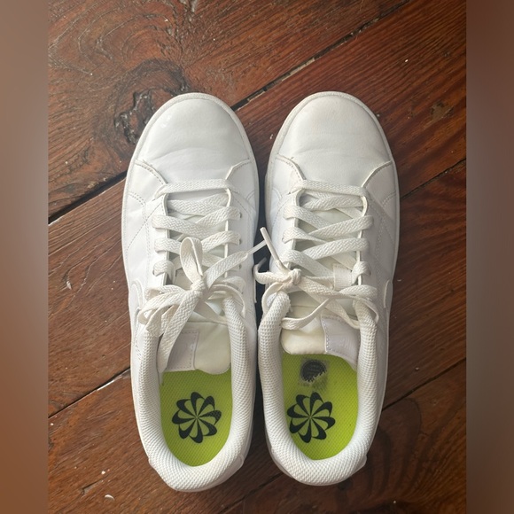 Nike Shoes - Nike White Sneakers with Green Insole